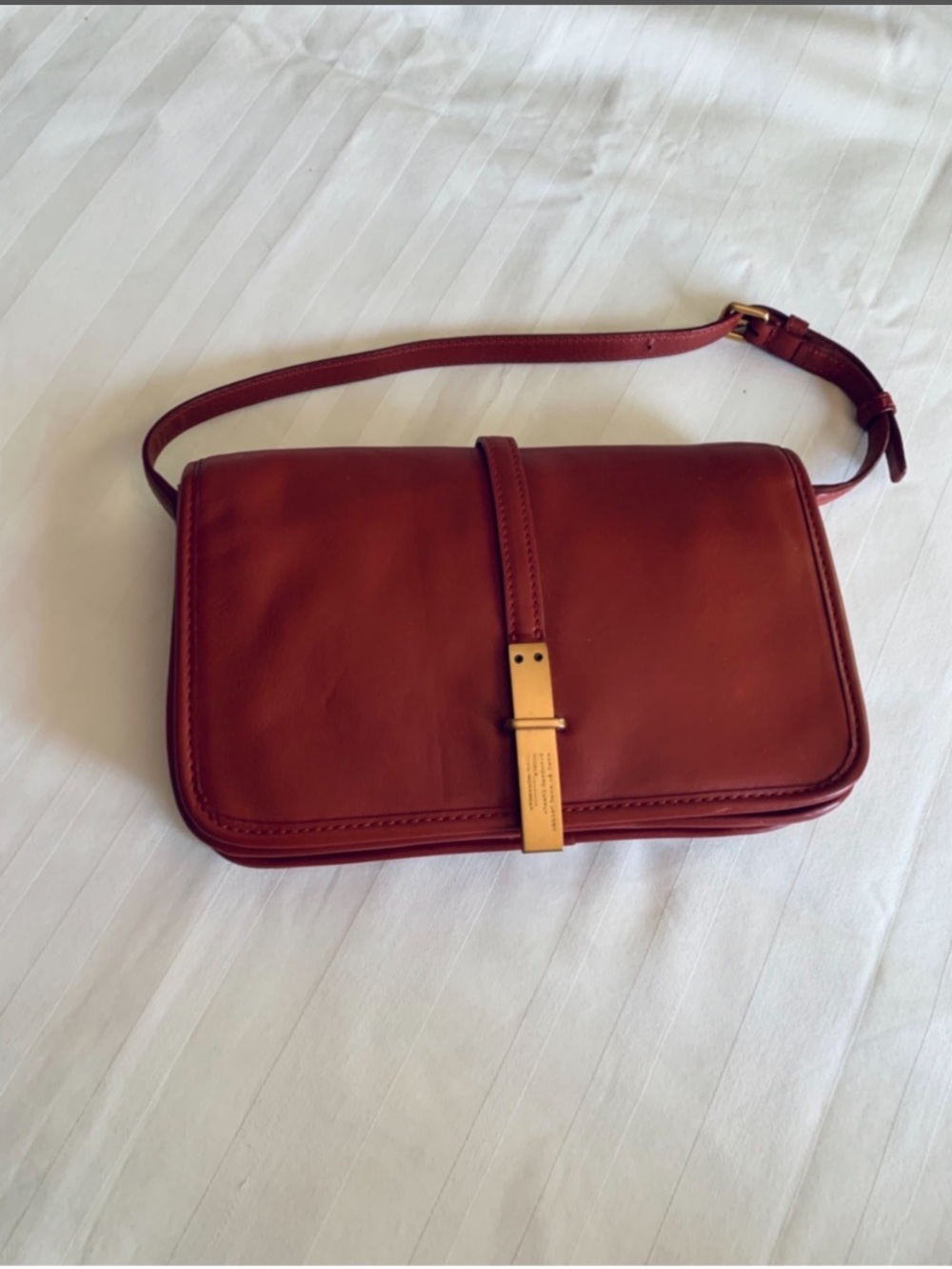 Marc by Marc Jacobs Red Shoulder Bag with Gold Hardware